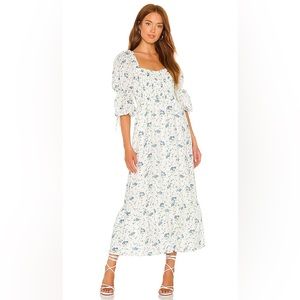 FAITHFULL THE BRAND Marita Midi Dress Astoria Floral Print, S
